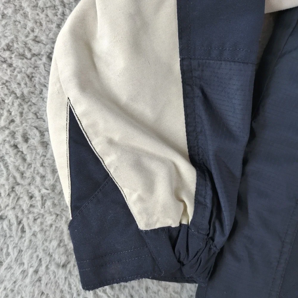 Abercrombie & Fitch Jacket Mens Medium Blue White 1892 Mountain Outerwear Zip-Up